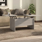 Tavolino da Caffè Sollevabile con Contenitore Nascosto in Legno Ingegnerizzato 80x50x42.5 cm