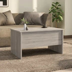 Tavolino da Caffè Sollevabile con Contenitore Nascosto in Legno Ingegnerizzato 80x50x42.5 cm