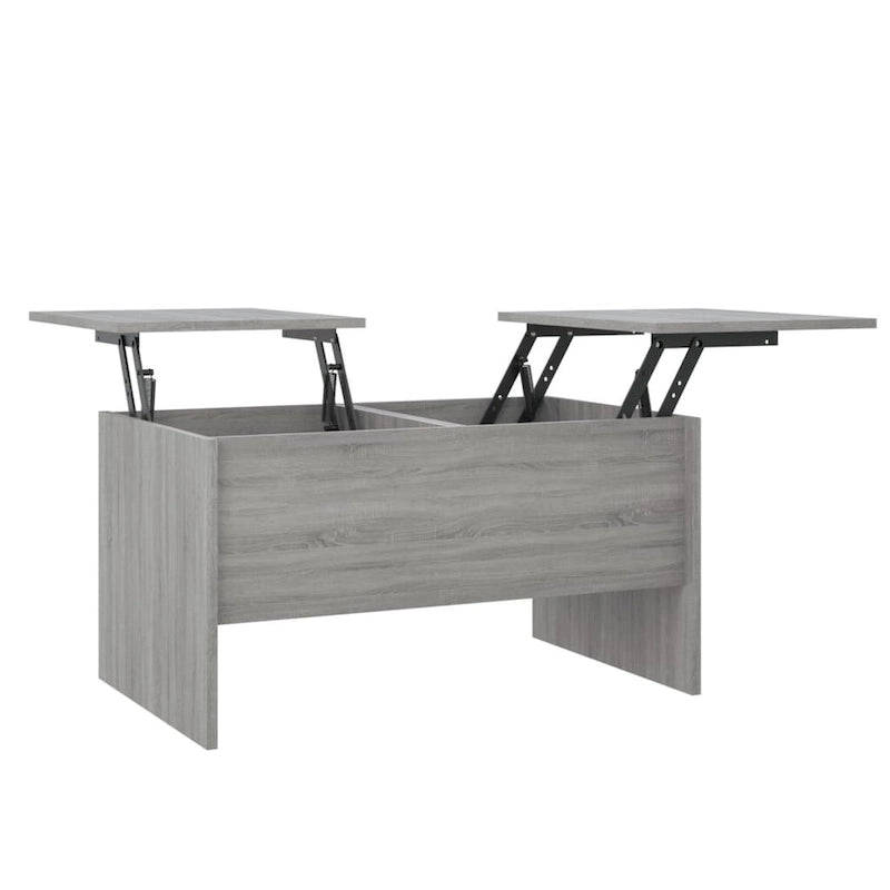 Tavolino da Caffè Sollevabile con Contenitore Nascosto in Legno Ingegnerizzato 80x50x42.5 cm