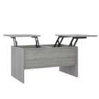 Tavolino da Caffè Sollevabile con Contenitore Nascosto in Legno Ingegnerizzato 80x50x42.5 cm