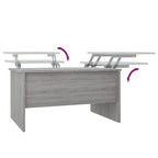 Tavolino da Caffè Sollevabile con Contenitore Nascosto in Legno Ingegnerizzato 80x50x42.5 cm