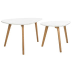 Tavolino da caffè doppio bianco - 47L x 24P x 18A