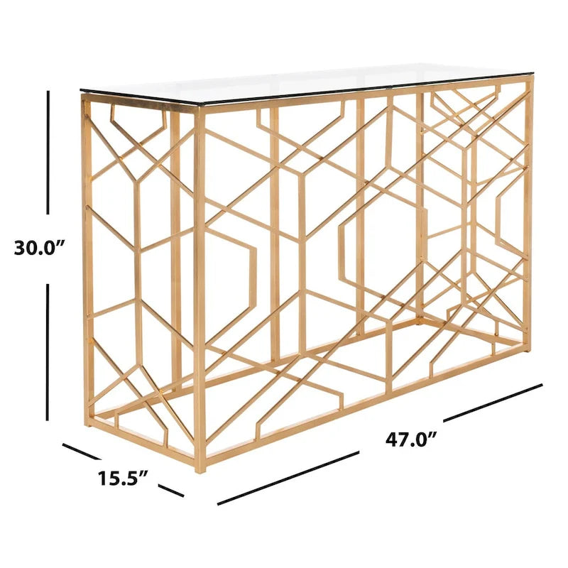 Consolle Foglia Oro 47L x 15,5P x 30A