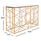 Consolle Foglia Oro 47L x 15,5P x 30A