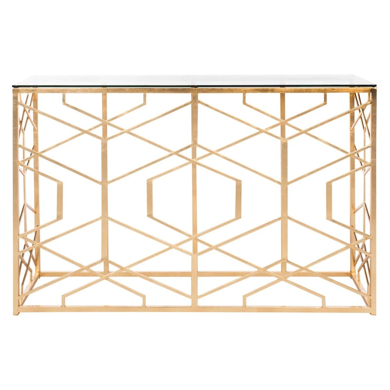 Consolle Foglia Oro 47L x 15,5P x 30A