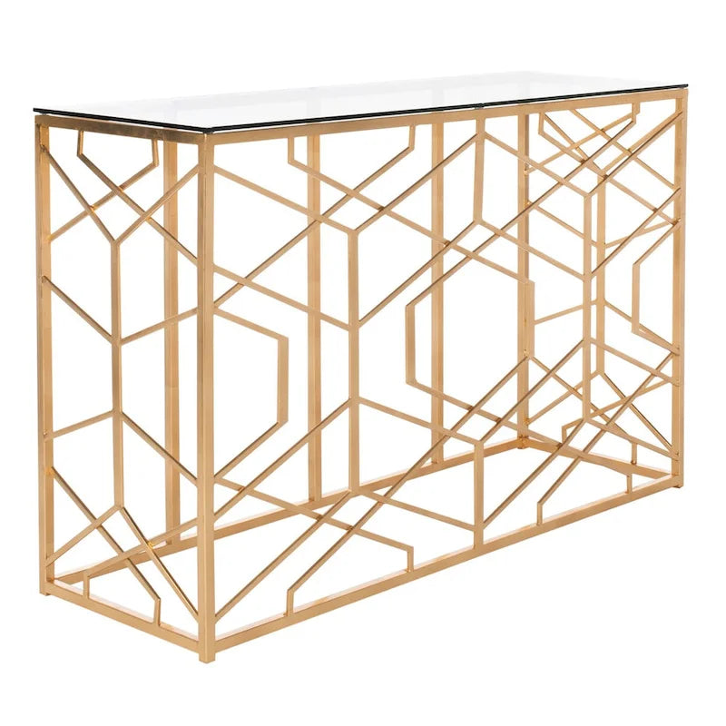Consolle Foglia Oro 47L x 15,5P x 30A