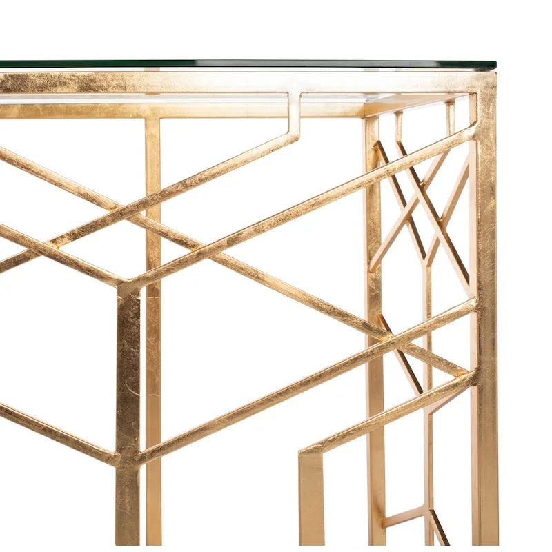 Consolle Foglia Oro 47L x 15,5P x 30A