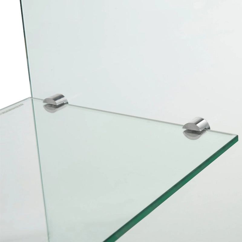 Consolle in vetro temperato trasparente 110x35x75 cm