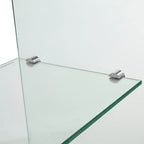 Consolle in vetro temperato trasparente 110x35x75 cm