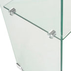 Consolle in vetro temperato trasparente 110x35x75 cm