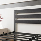 Base letto matrimoniale con testiera in legno e contenitore sotto il letto
