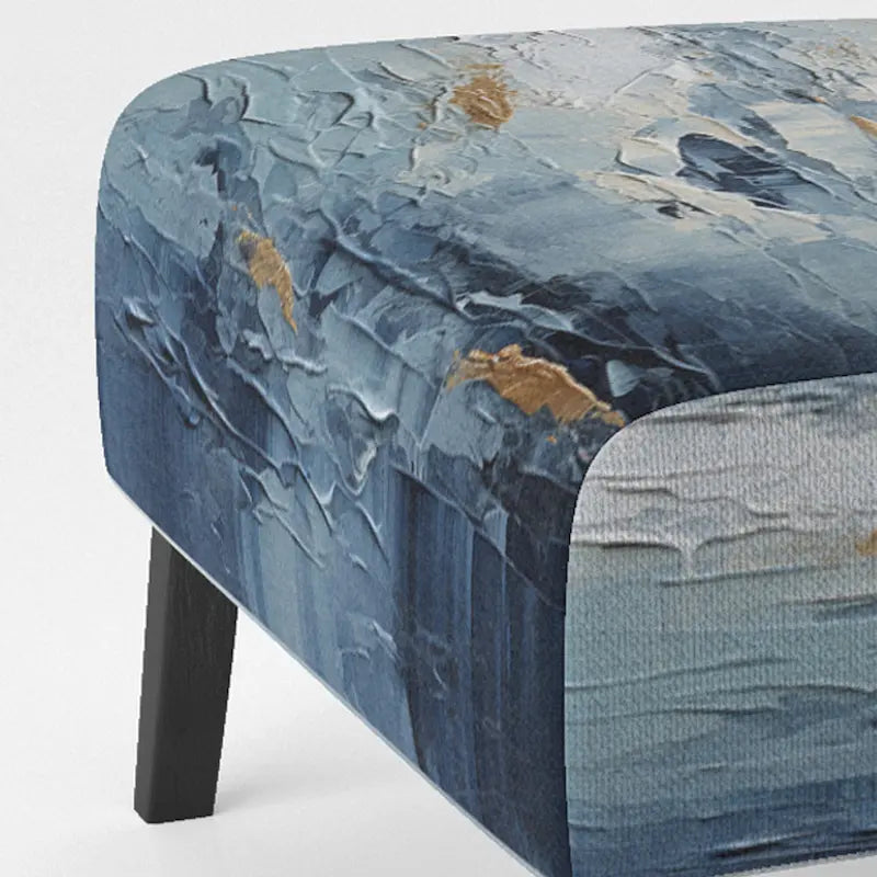 Poltrona imbottita di design costiero teal - senza braccioli o con braccioli