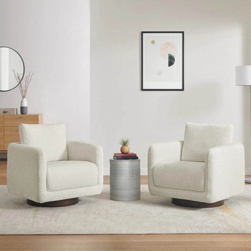 Poltrona Rebecca Swivel con cuscino schienale