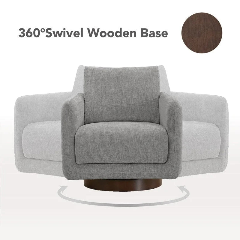 Poltrona Rebecca Swivel con cuscino schienale