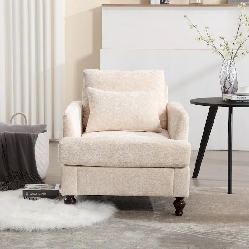 Poltrona con struttura in legno, poltrona moderna per salotto