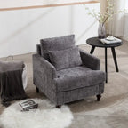 Poltrona con struttura in legno, poltrona moderna per salotto