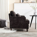 Poltrona con struttura in legno, poltrona moderna per salotto