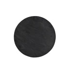 Tavolino da caffè in legno di mango nero con base a tamburo dorata da 81 cm