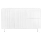 Credenza con motivo a onde, 2 ante e 2 cassetti, regolabile, adatta per studio, ingresso e soggiorno