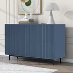 Credenza con motivo a onde, 2 ante e 2 cassetti, regolabile, adatta per studio, ingresso e soggiorno