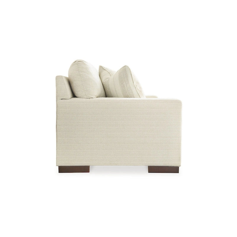 Divano da 96 pollici con 4 cuscini decorativi, cuscino oversize, poliestere beige