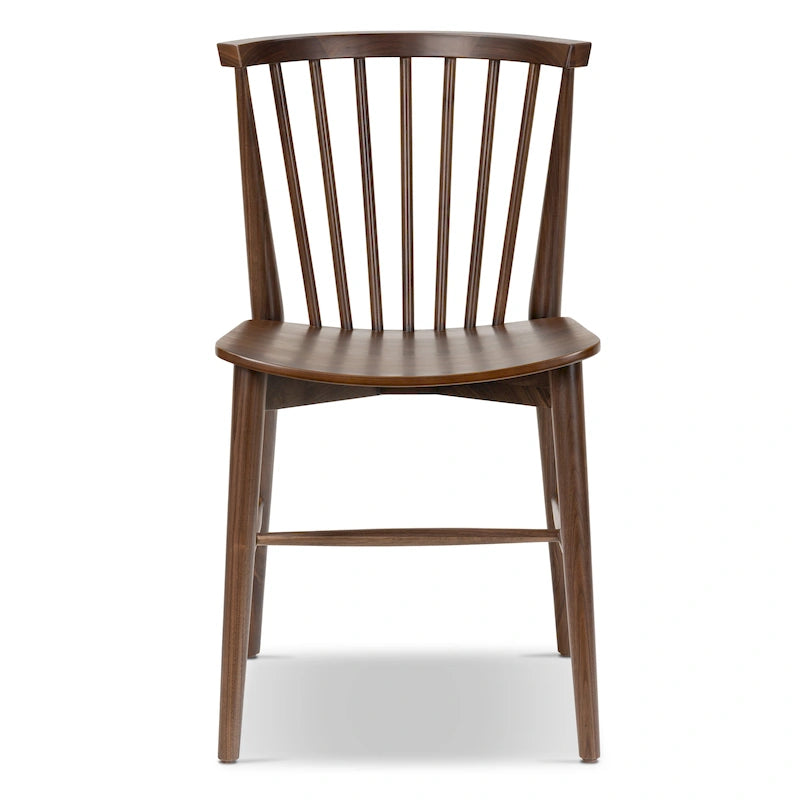 Sedia da pranzo Poly & Bark Ligna - Schienale a fusi con struttura in legno massello