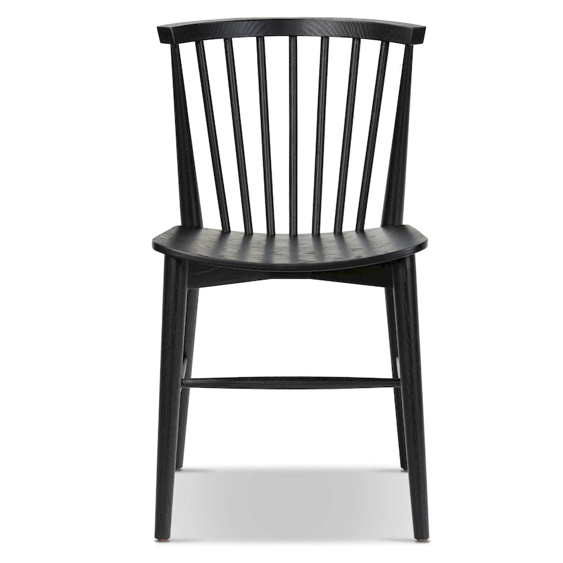 Sedia da pranzo Poly & Bark Ligna - Schienale a fusi con struttura in legno massello