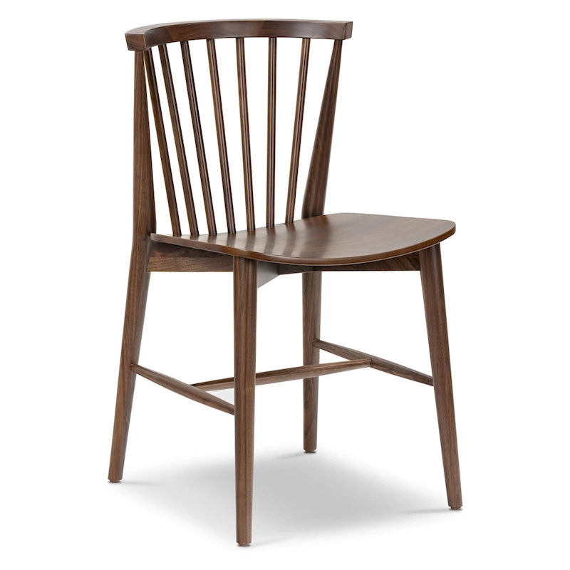 Sedia da pranzo Poly & Bark Ligna - Schienale a fusi con struttura in legno massello
