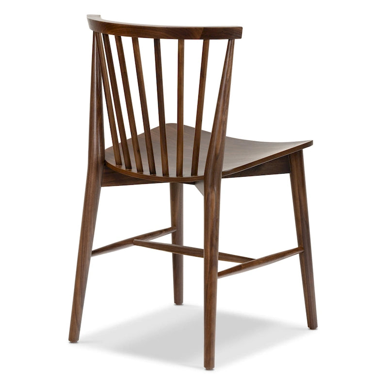 Sedia da pranzo Poly & Bark Ligna - Schienale a fusi con struttura in legno massello