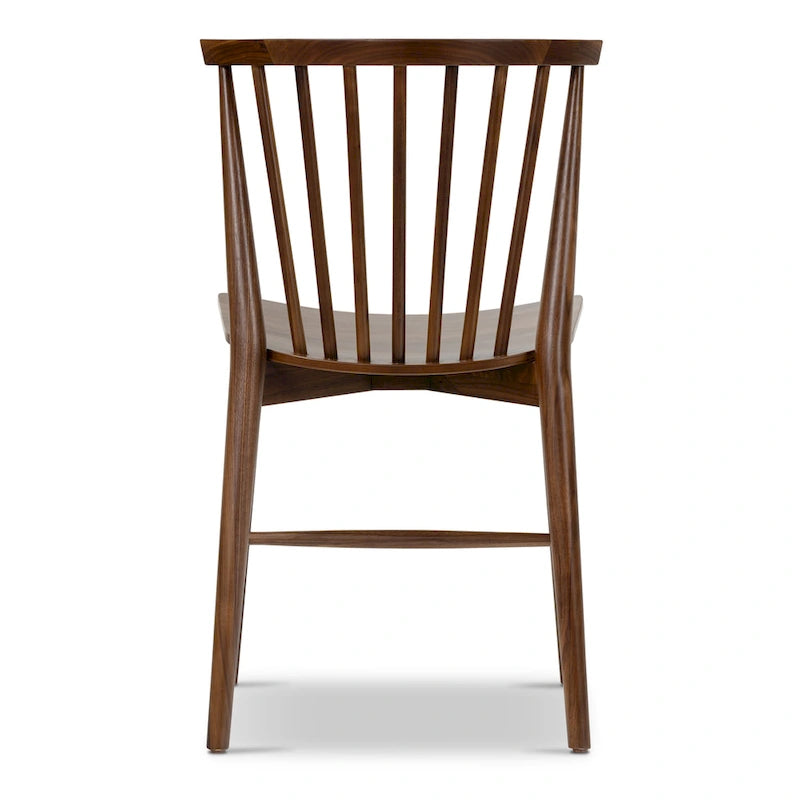 Sedia da pranzo Poly & Bark Ligna - Schienale a fusi con struttura in legno massello