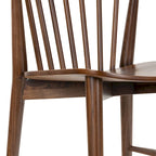 Sedia da pranzo Poly & Bark Ligna - Schienale a fusi con struttura in legno massello