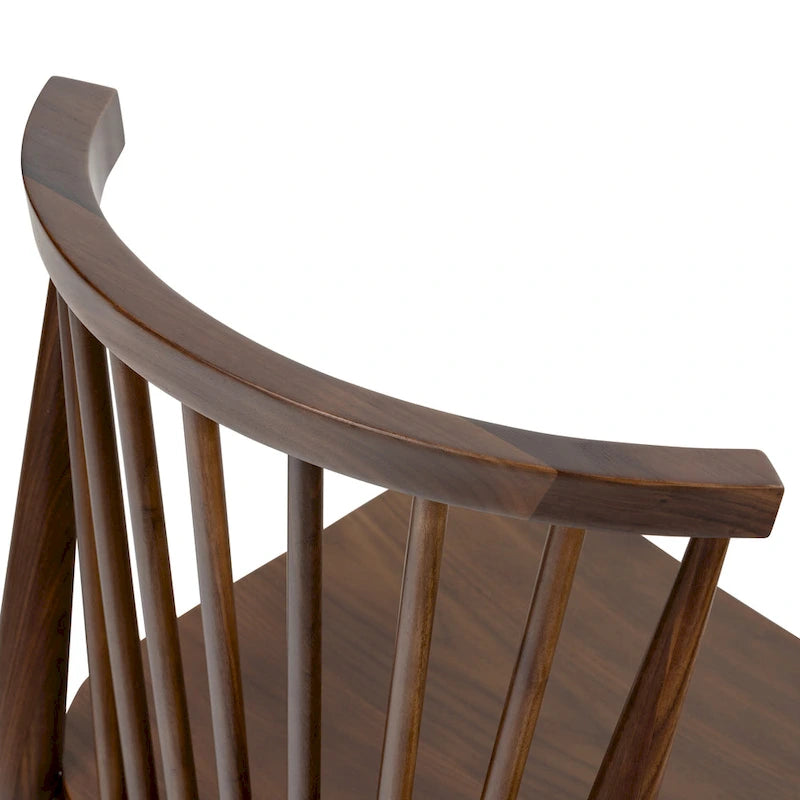 Sedia da pranzo Poly & Bark Ligna - Schienale a fusi con struttura in legno massello