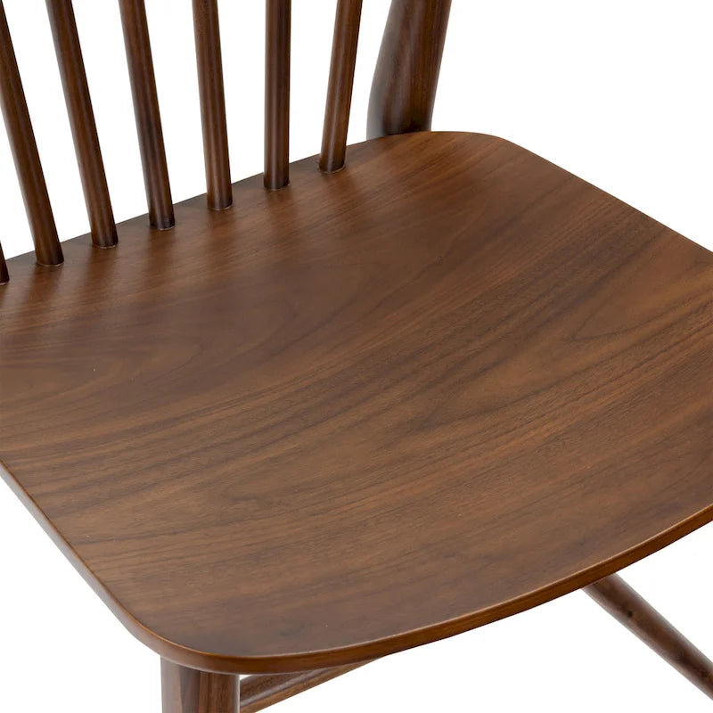 Sedia da pranzo Poly & Bark Ligna - Schienale a fusi con struttura in legno massello