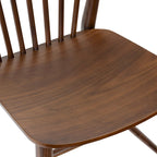 Sedia da pranzo Poly & Bark Ligna - Schienale a fusi con struttura in legno massello