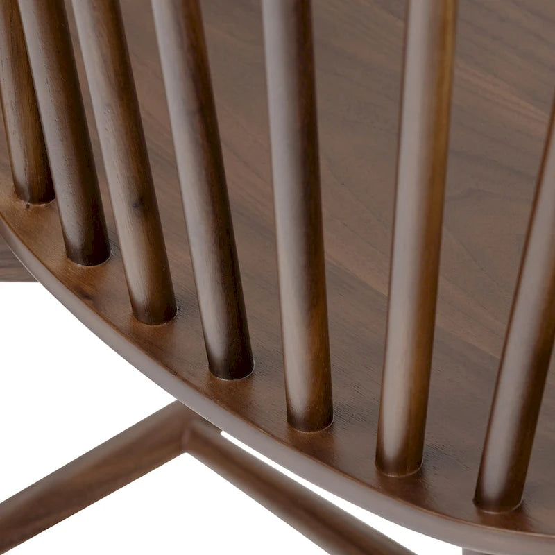 Sedia da pranzo Poly & Bark Ligna - Schienale a fusi con struttura in legno massello