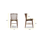 Sedia da pranzo Poly & Bark Ligna - Schienale a fusi con struttura in legno massello