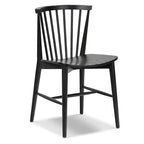 Sedia da pranzo Poly & Bark Ligna - Schienale a fusi con struttura in legno massello