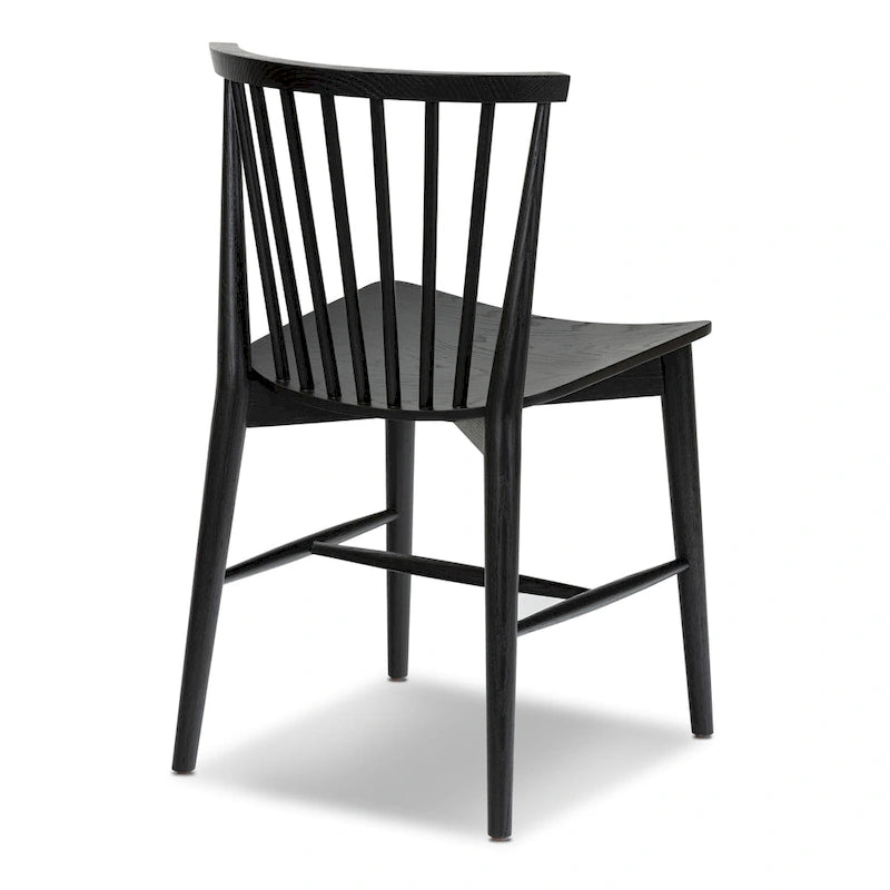 Sedia da pranzo Poly & Bark Ligna - Schienale a fusi con struttura in legno massello