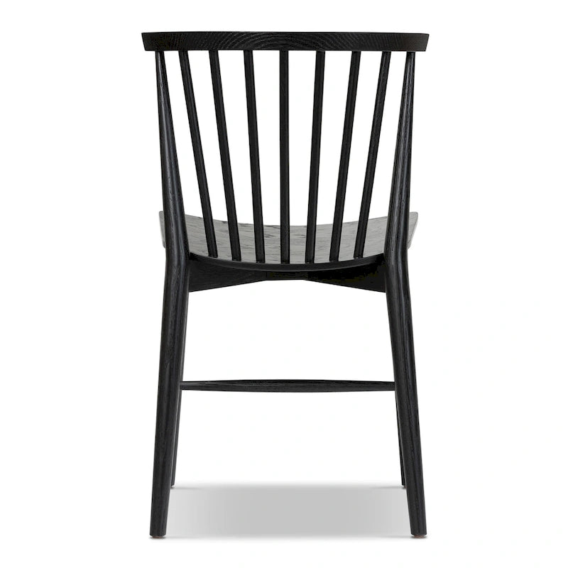 Sedia da pranzo Poly & Bark Ligna - Schienale a fusi con struttura in legno massello