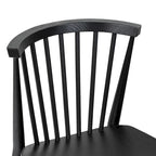 Sedia da pranzo Poly & Bark Ligna - Schienale a fusi con struttura in legno massello