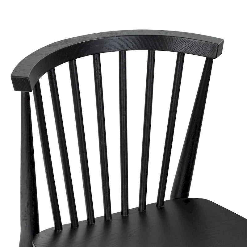 Sedia da pranzo Poly & Bark Ligna - Schienale a fusi con struttura in legno massello