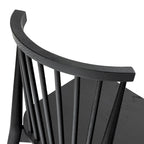 Sedia da pranzo Poly & Bark Ligna - Schienale a fusi con struttura in legno massello