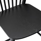 Sedia da pranzo Poly & Bark Ligna - Schienale a fusi con struttura in legno massello