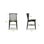 Sedia da pranzo Poly & Bark Ligna - Schienale a fusi con struttura in legno massello