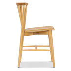 Sedia da pranzo Poly & Bark Ligna - Schienale a fusi con struttura in legno massello