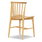 Sedia da pranzo Poly & Bark Ligna - Schienale a fusi con struttura in legno massello
