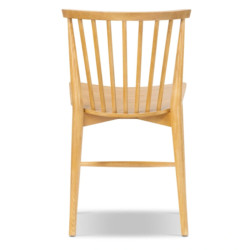 Sedia da pranzo Poly & Bark Ligna - Schienale a fusi con struttura in legno massello