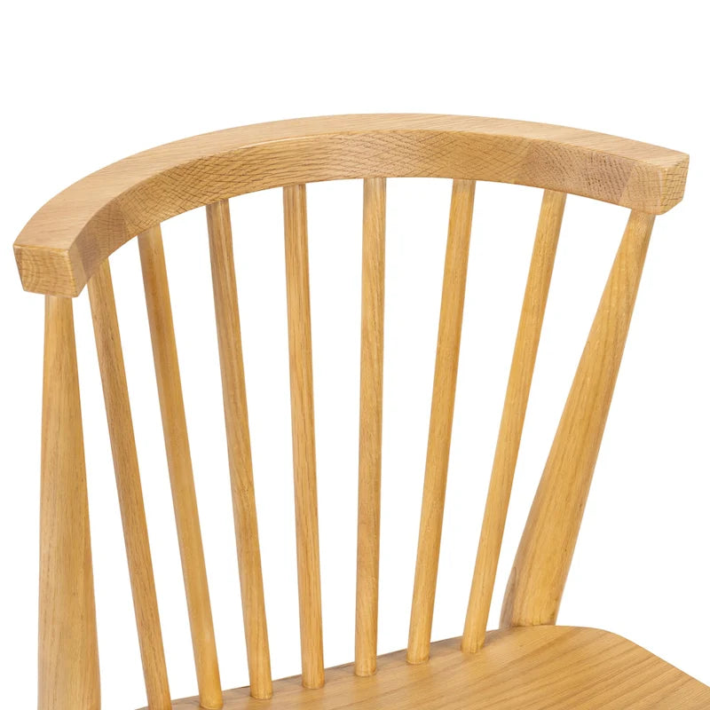 Sedia da pranzo Poly & Bark Ligna - Schienale a fusi con struttura in legno massello