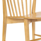Sedia da pranzo Poly & Bark Ligna - Schienale a fusi con struttura in legno massello