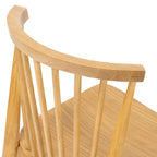 Sedia da pranzo Poly & Bark Ligna - Schienale a fusi con struttura in legno massello